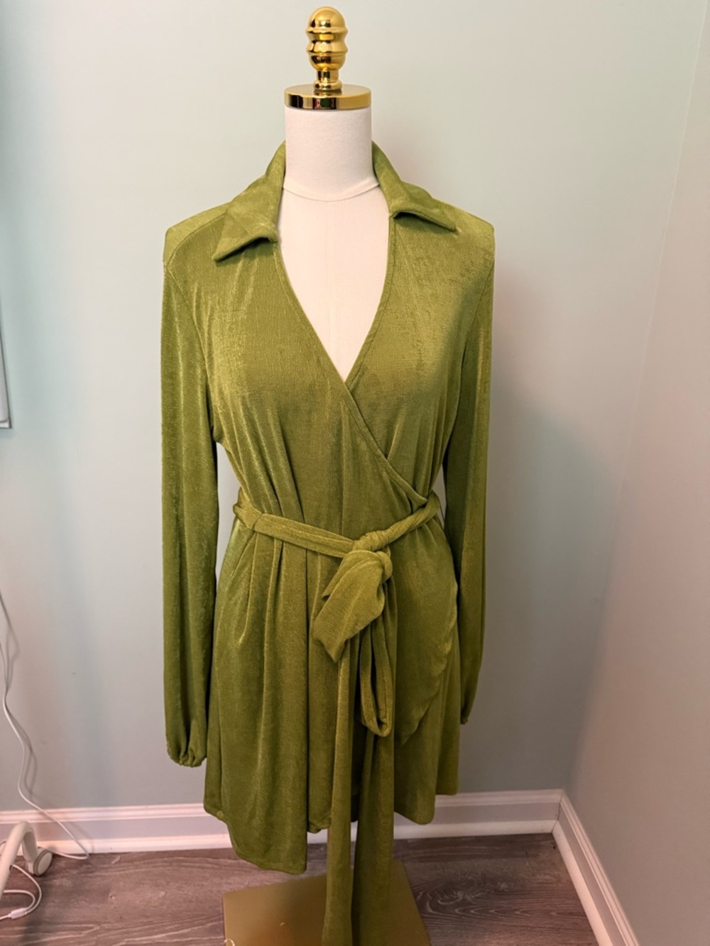 Princess Polly Party Time Green Wrap Mini Dress 6 Cocktail Summer Party